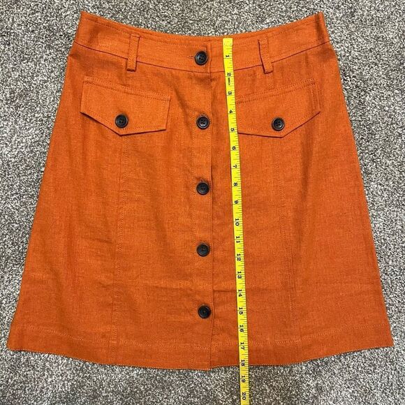 Banana Republic Orange Linen Skirt - Picture 5 of 6